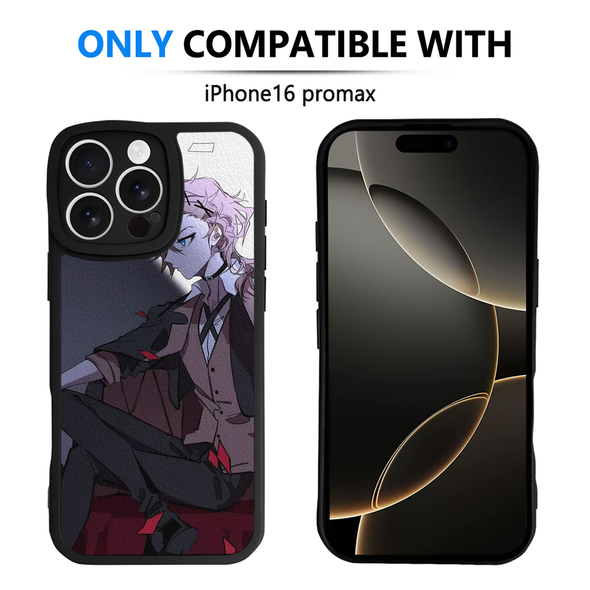 （画像用） 文豪ストレイドッグス Bungo Stray Dogs 【iPhone 16シリーズ対応】シリコンスマホケース（レザー調） 材質：シリコン